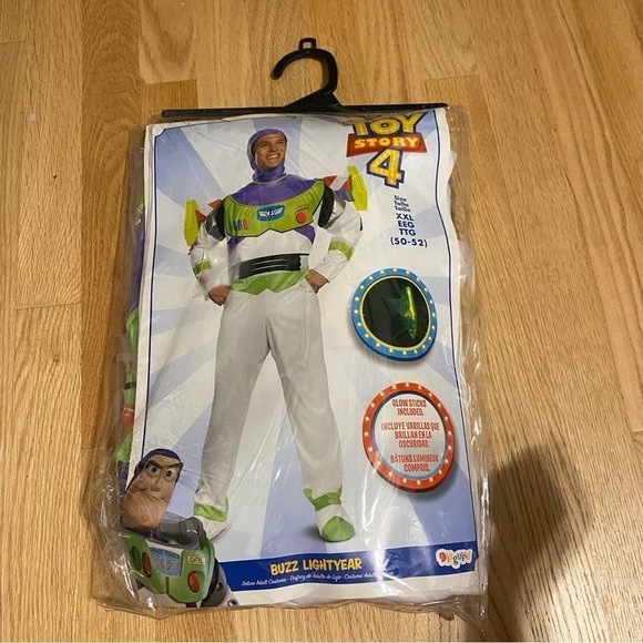 Toy Story Buzz Lightyear Costume NEW XXL Glow Stick Disney Halloween World Land - Picture 2 of 5